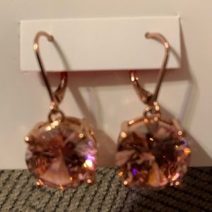 Betsey Johnson Pink CZ Drop Earring